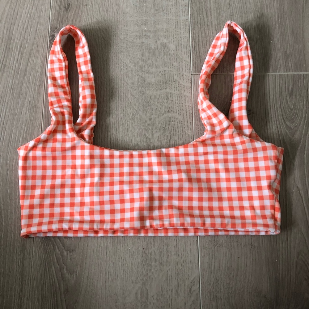 Khongboon checkered bikini top size small